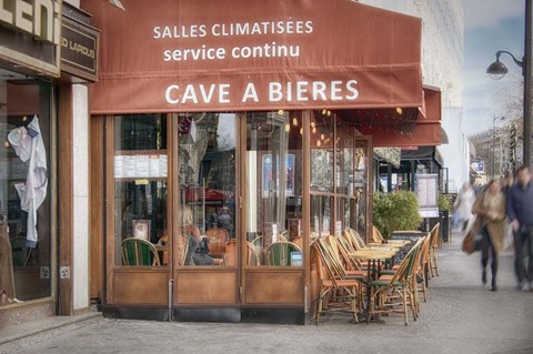 Framed Terrace In Paris Print