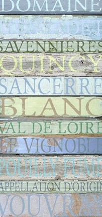 Framed Loire Valley Wines Print