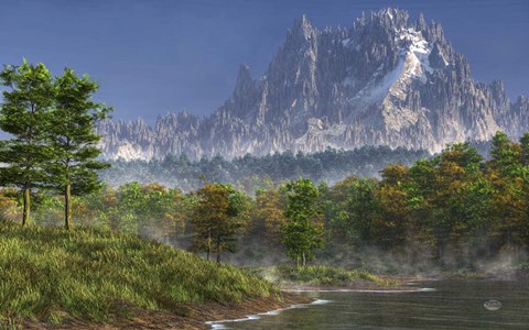 Framed Happy River Valley Print