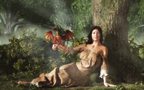 Framed My Little Dragon Print