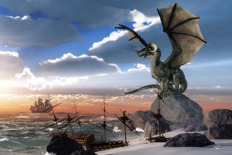 Framed Scourge Of The Sea Print