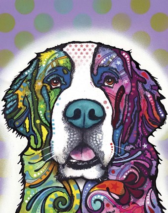 Framed Saint Bernard Print