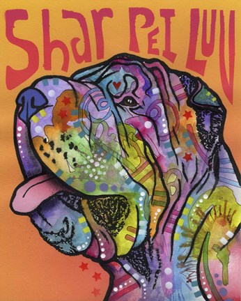 Framed Shar Pei Luv Print
