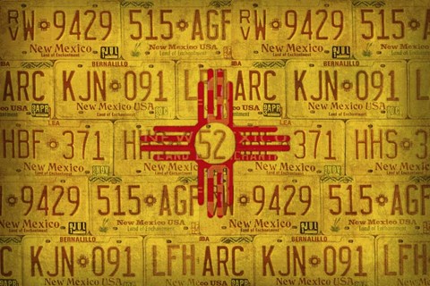 Framed New Mexico State Flag Print