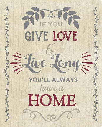 Framed Give Love Print