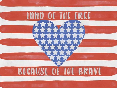 Framed Land Of Free Print