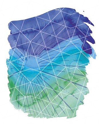 Framed Geometric Water 1 Print