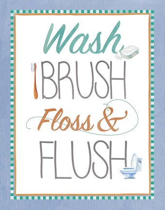 Framed Kids Bath 1 Print