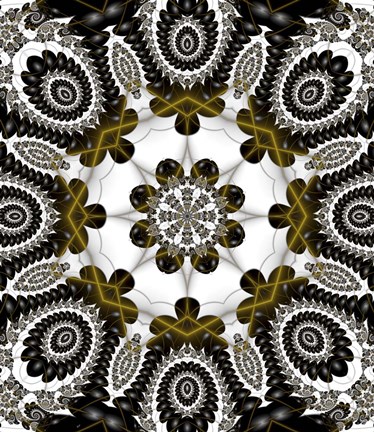 Framed Mod Pod 1 Gold Print