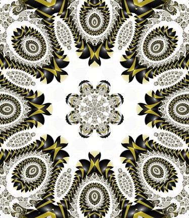 Framed Mod Pod 2 Gold Print