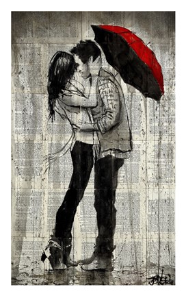 Framed Rainfall and Kisses Print