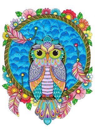 Framed Night Owls 21 Print