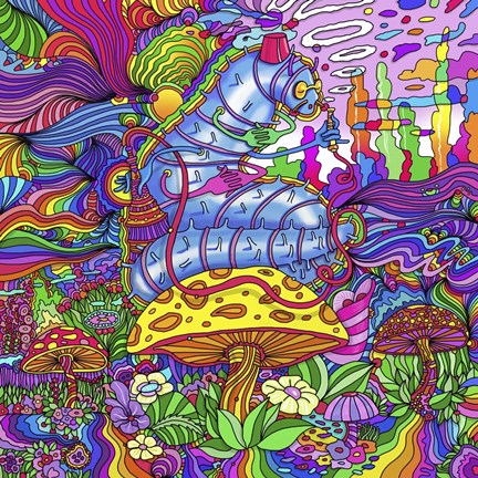 Framed Pop Art Caterpillar Print