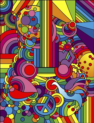 Framed Pop Art - Guitar - Motif Print