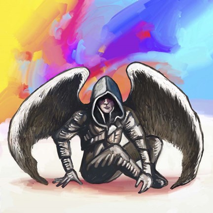 Framed Pop Art - Angel Warrior Print