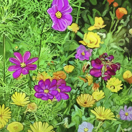 Framed Pop Art Flowers Print