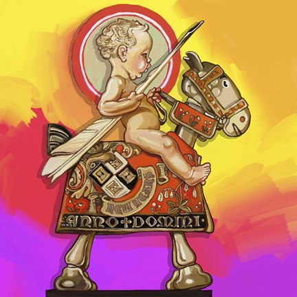 Framed Pop Art New Year Baby Print