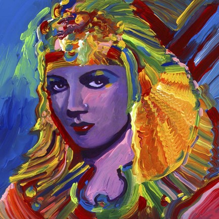 Framed Claudette Colbert Cleopatra Print