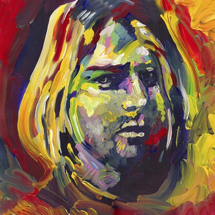 Framed Kurt Cobain Print