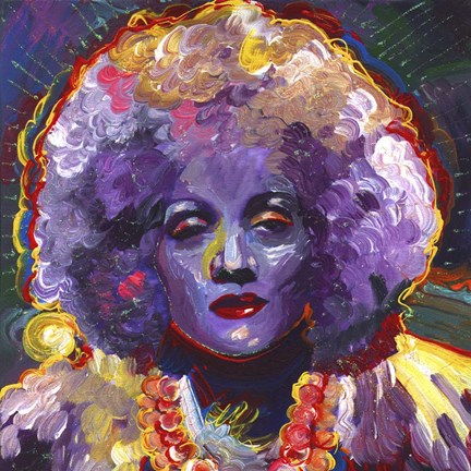 Framed Marlene Deitrich Vodoo Print