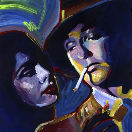 Framed Robert Mitchum Film Noir Print