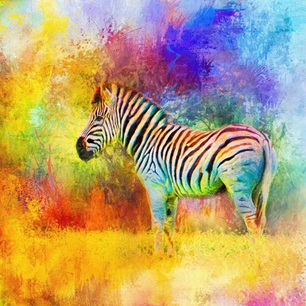 Framed Jazzy Zebra Print