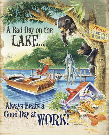 Framed Bad Day Bears Print