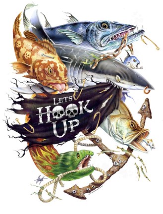 Framed Lets Hook Up Print