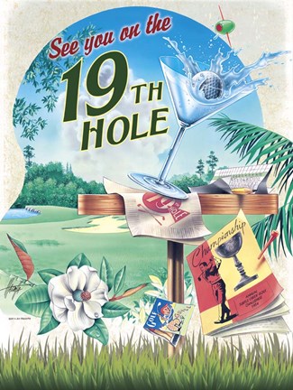 Framed 19th Hole Print