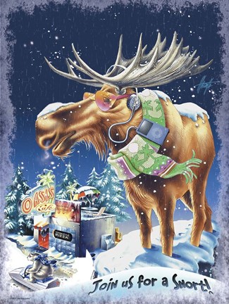 Framed Oasis Moose Print