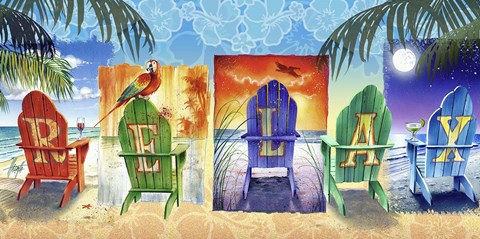 Framed Relax Chairs 5 Print