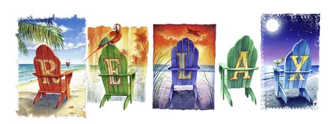 Framed Relax Chairs 5 II Print