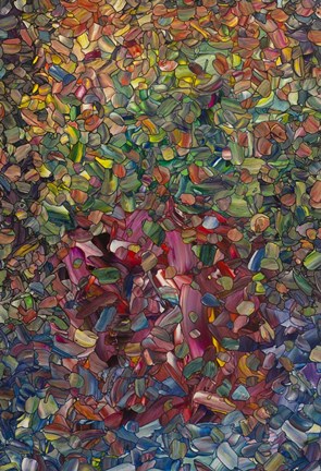 Framed Flowers in a Red Vase Print