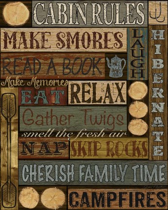 Framed Wilderness Lodge-K Print