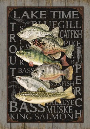 Framed Wilderness Lodge-O Print