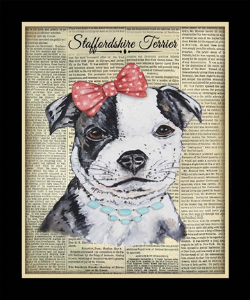 Framed Staffordshire Terrier Print
