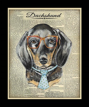 Framed Dachshund Print