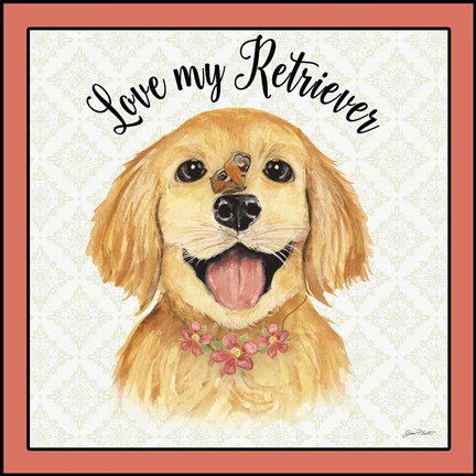 Framed Golden Retriever Print