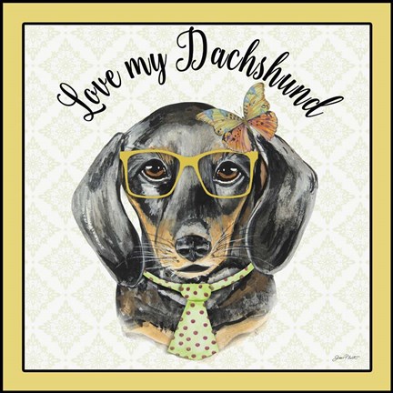Framed Dachshund Print