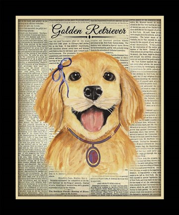 Framed Golden Retriever Print