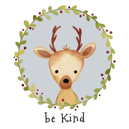 Framed Be Kind Deer Print