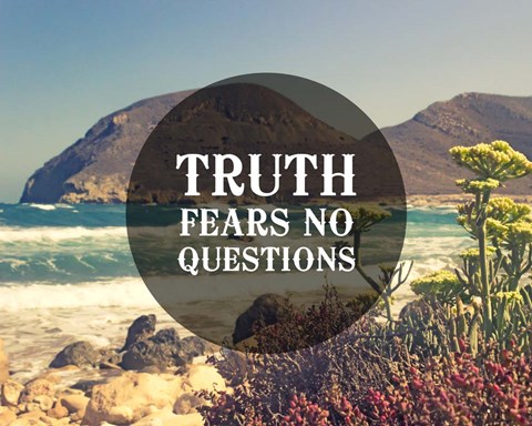 Framed Truth Fears No Questions - Sea Shore Print