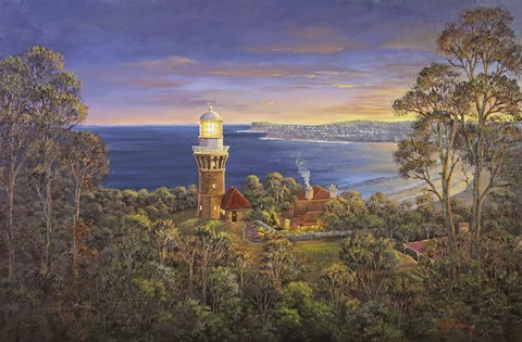 Framed Barrenjoey Light A Print