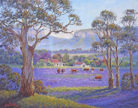 Framed Purple Paddock Print
