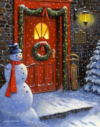 Framed 25 Sleigh Bell Road Print