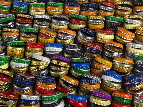 Framed Bottlecap Mountains Print