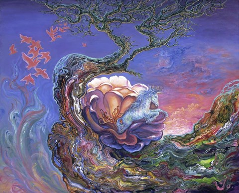 Framed Birth Of A Unicorn Print