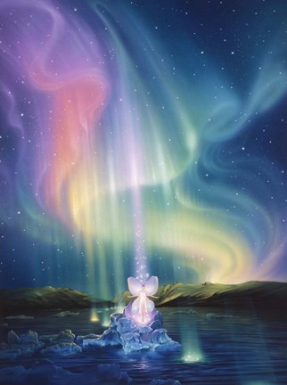 Framed Crystal Beams Print