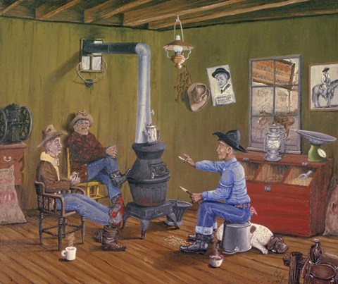 Framed Cowboy Stories Print