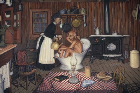 Framed Kitchen Bath Print